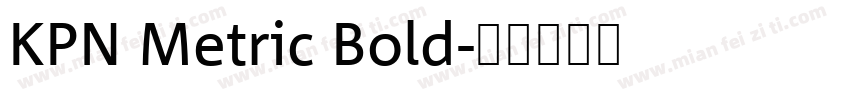 KPN Metric Bold字体转换